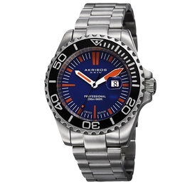 Akribos XXIV Mens Stainless Steel Watch with Sapphire-Coated Crystal - AK735BU