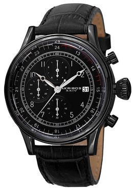 Akribos XXIV Chronograph Quartz Black Dial Mens Watch AK798BK