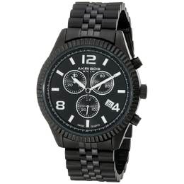 Akribos XXIV Black Dial Chronograph Mens Watch - AK799BK