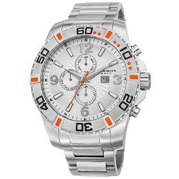 Akribos XXIV Mens Watch AK671SS - Silver Dial, Stainless Steel Case & Bracelet