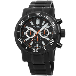 Akribos XXIV Mens Black Dial Watch Model: AK675BK
