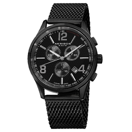 Akribos XXIV Black Dial Black Ion-plated Mens Watch ak719bk
