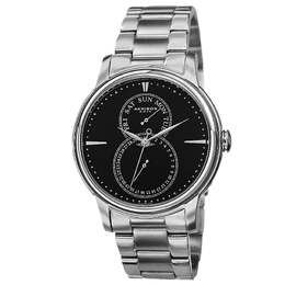 Akribos XXIV Mens Watch Black Dial Stainless Steel Case AK728SSB