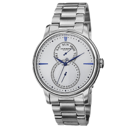 Akribos XXIV White Dial Stainless Steel Mens Watch AK728SSW