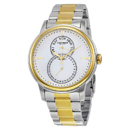 Akribos XXIV White Matte Dial Two-tone Mens Watch ak728ttg