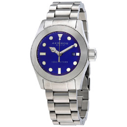 Akribos XXIV Blue Dial Stainless Steel Mens Watch ak730bu