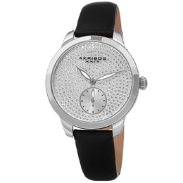 Akribos XXIV Ladies Quartz Watch Silver Dial AK1089SSBK