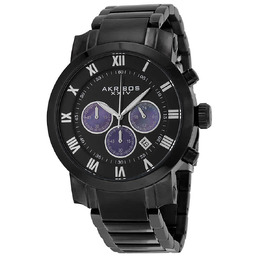 Akribos XXIV Chronograph Black Dial Mens Watch AK622BK