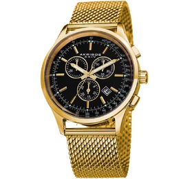 Akribos XXIV Chronograph Black Dial Mens Watch ak625ygb