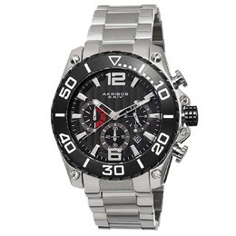 Akribos XXIV Chronograph Black Dial Mens Watch AK639BKS