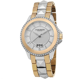 Akribos XXIV Ladies Watch - AK654TTG Silver Dial Two-tone