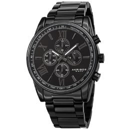Akribos XXIV Chronograph Quartz Black Dial Mens Watch AK1072BK