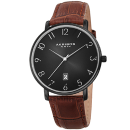 Akribos XXIV Quartz Black Dial Mens Watch ak1077bk