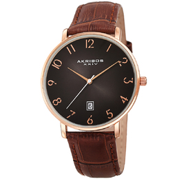 Akribos XXIV AK1077RG Mens Quartz Grey Dial Watch