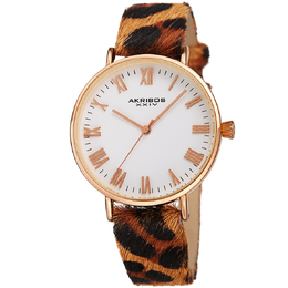 Akribos XXIV Ladies Watch AK1080RG - Quartz Movement with White Dial
