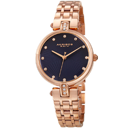 Akribos XXIV Ladies Watch - Quartz Crystal Blue Dial AK1085BU