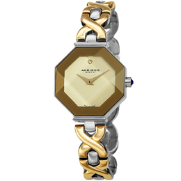 Akribos XXIV Ladies Watch AK1086TTG - Diamond Gold Dial