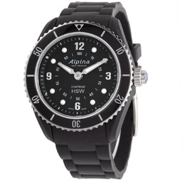 Alpina Horological Smartwatch Alarm Black Dial Ladies Watch al-281bs3v6