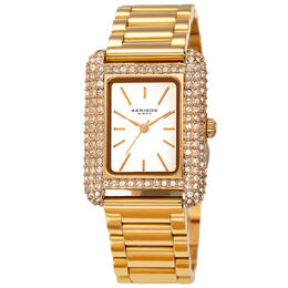Akribos XXIV Quartz White Dial Yellow Gold-tone Ladies Watch ak1108yg