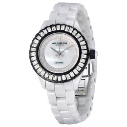 Akribos XXIV White Dial Ladies Watch AK518BKW