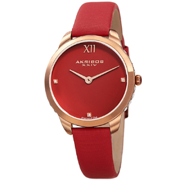 Akribos XXIV Ladies Watch AK1059RD - Red Dial Composite Case