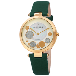Akribos XXIV Ladies Watch Diamond White Dial - AK1069GN