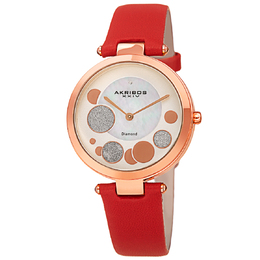 AK1069RD - Akribos XXIV White Dial Ladies Watch