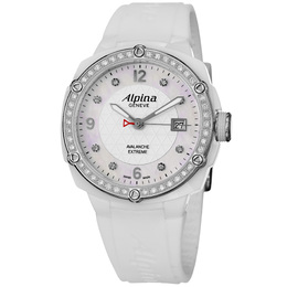 Alpina Avalanche Extreme White Dial Rubber Strap Ladies Watch 240MPWD3AECD6 al-240mpwd3aecd6