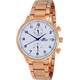 Adee Kaye AK7501-M Quartz White Dial Mens Watch ak7501-mrgwt