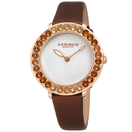 Akribos XXIV Quartz White Dial Ladies Watch AK1093BR