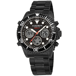 Akribos XXIV Quartz Black Dial Mens Smart Watch ak1094bk