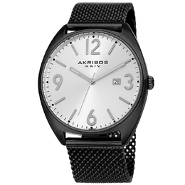 Akribos XXIV Silver-tone Dial Mens Watch ak1026bk