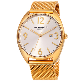 Akribos XXIV Mens Watch Silver Dial Quartz AK1026YG