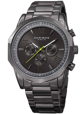 Akribos XXIV Enterprise Quartz Grey Dial Mens Watch p50162
