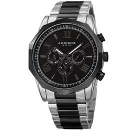 Akribos XXIV Enterprise Quartz Black Dial Mens Watch P50163