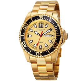 Akribos XXIV Extremis Quartz Gold Dial Mens Watch P50172