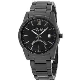 Akribos XXIV Black Dial Black Ion-plated Mens Watch ak962bk