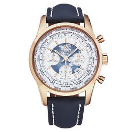 Breitling Transocean Unitime World Time Chronograph Automatic White Dial Mens Watch rb0510u0/a733cs