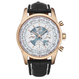 Breitling Transocean Unitime World Time Chronograph Automatic White Dial Mens Watch rb0510u0/a733ls
