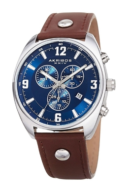Akribos XXIV Chronograph Quartz Blue Dial Mens Watch ak969brbu