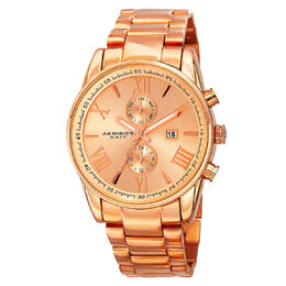 Akribos XXIV Our Products Mens Quartz Rose Gold Dial Watch p50122