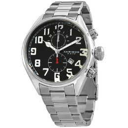 Akribos XXIV Trek Chronograph Quartz Black Dial Mens Watch P50129