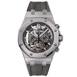 Audemars Piguet Royal Oak Tourbillon Slate Grey Skeleton Dial Mens Watch 26347ti.gg.d004ca.02