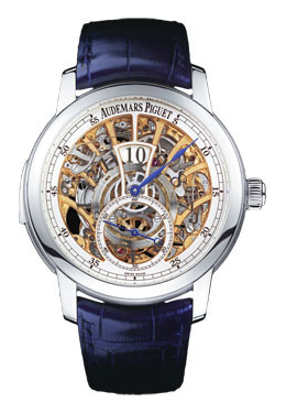 Audemars Piguet Jules Audemars Jumping Hour Skeleton Dial Mens Watch 26356PTOOD028CR01 26356pt.oo.d028cr.01
