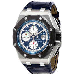 Audemars Piguet Royal Oak Offshore Blue Alligator Leather Mens Watch 26401po.oo.a018cr.01