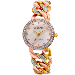 August Steiner AS8190TRI - Ladies Quartz Diamond Dial Watch