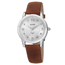 August Steiner AS8198BR Ladies Quartz Watch with Diamond Dial Markers