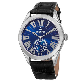 August Steiner AS8203SSBU Mens Quartz Blue Dial Watch