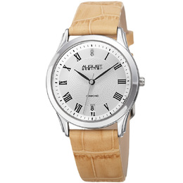 August Steiner AS8208BG Quartz Diamond Silver Dial Ladies Watch