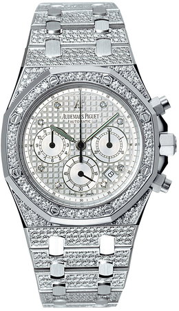 Audemars Piguet Royal Oak Chronograph Diamond White Gold Mens Watch 25967bc.zz.1185bc.01